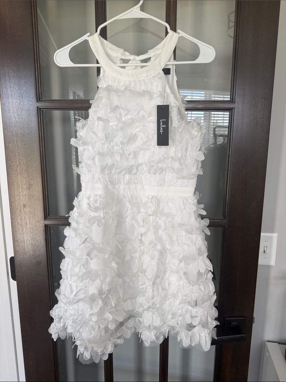 NWT Women’s Small Lulu's White Mini Dress, bachelorette dress - Picture 4 of 11
